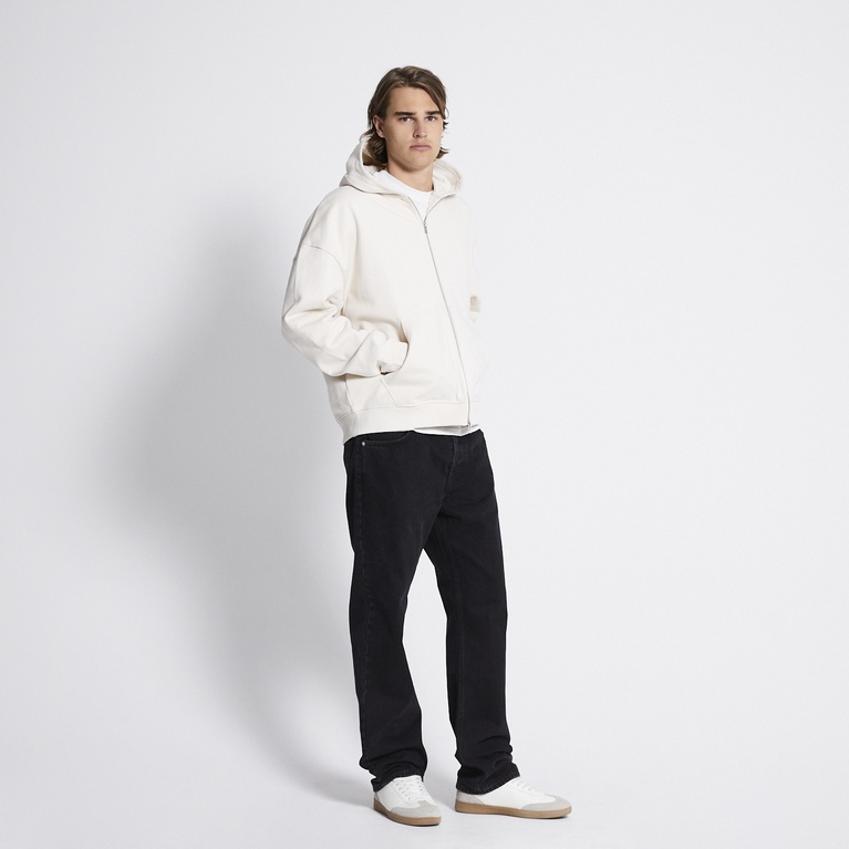 Boxy zip hoodie "Lindon" Ivory